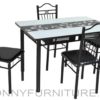 a0-2-B-20 dining set 4-seaters metal frame