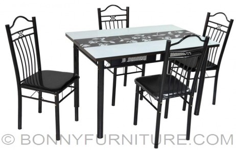 a0-2-B-20 dining set 4-seaters metal frame
