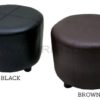 divani stool round black brown