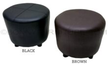 divani stool round black brown