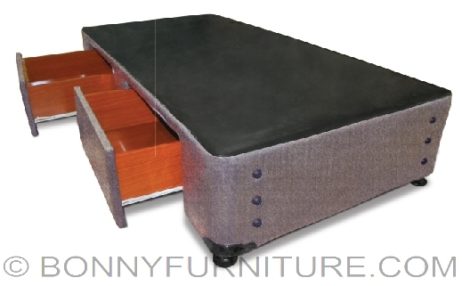 orlando bed box with drawer - van dyke brown