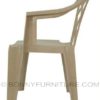 plastic chair with arm diamond cofta marble beige side view