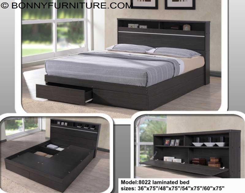 8022 Wooden Bed Frame Single Twin, Queen Size Wooden Bed Images