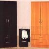 262 wardrobe cabinet 2-doors with drawers beech wenge