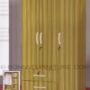 362 wardrobe cabinet 3-doors with drawers bamboo