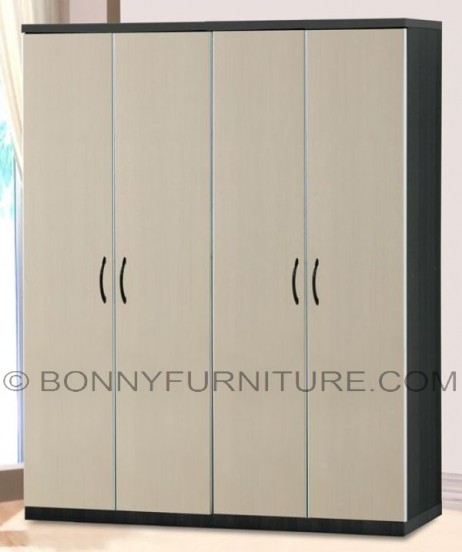 460 wardrobe cabinet 4-doors wenge black-white