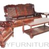 609 wooden sala set with center and side dragon