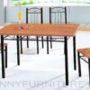 a-086-b-086 dining set 4-seaters metal frame laminated top