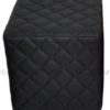 diamond stitch stool black