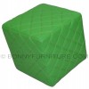 diamond stitch stool green