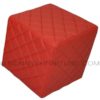 diamond stitch stool red