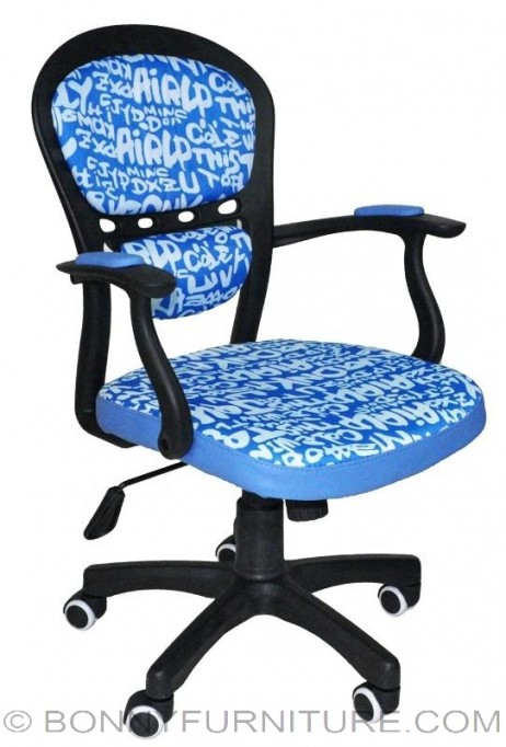 f-20 office chair with print blue