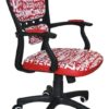 f-20 office chair with print red