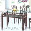 sk-g24 4-seater sk-g26 6-seater dining set metal frame clear glass top