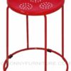 steel chair stool red