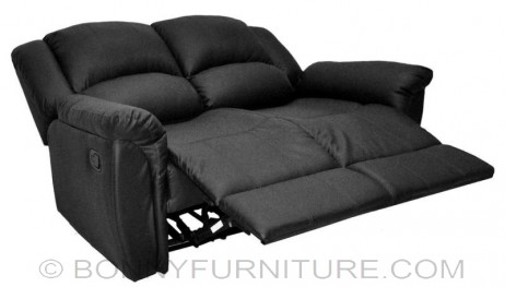 t-0823 recliner chair relax chair 2-seater black open