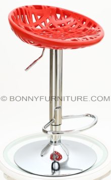 107-2 bar stool nest red with footrest