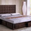 herry bed queen size with six drawers upholstered