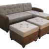 CISCO#1002 l-shape sofa with 2 pcs stools