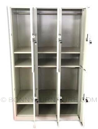jit-efc6 locker 6-doors open with hange rack and shoe shelf