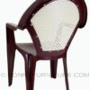 plastic chair with arm onyx cofta burgundy back view