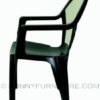 plastic chair with arm onyx cofta black side view
