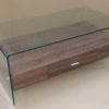 6214 center table glass with drawer