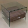6214 side table glass with drawer