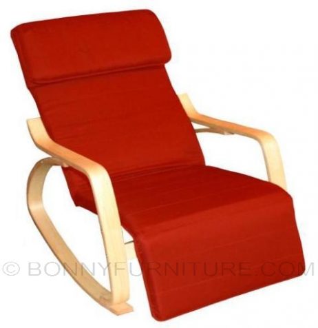 a1 rocking chair with cushion red