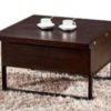 ctd-02 center table dual purpose brown metal legs