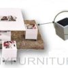 expandable center table with 4 stools