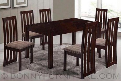 James Dining Set 6-seater wood table