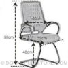 ym-898-1 sled visitors chair
