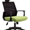 ym-a420 executive mesh chair with headrest black-green