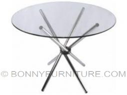 c90 chopstick table round clear glass