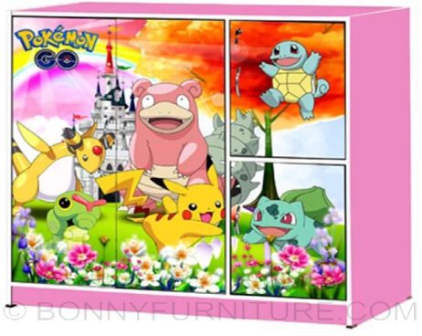 mk-772 big children cabinet pink pokemon