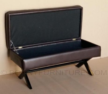 orion metal frame storage bench open
