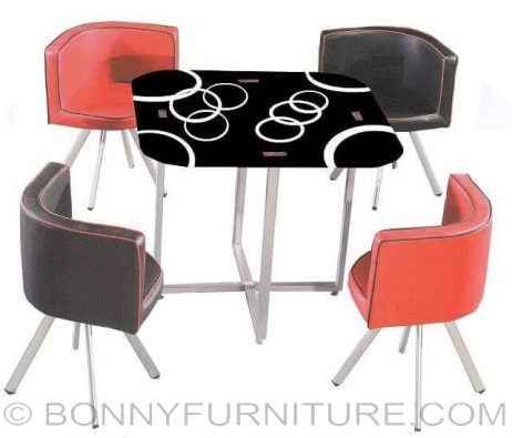 qy-909-1 dining set 4-seater