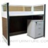 hy4401 office table with partition and mobile pedestal