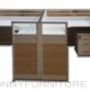 hy4502 l-type office table with partition double