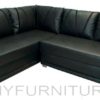 black cazzaro lshape sofa
