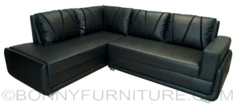 black cazzaro lshape sofa