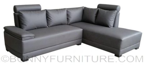 linux lshape sofa pvc gray