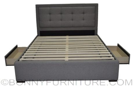 babette bed gray open