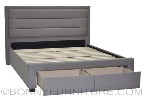 barbara bed gray open