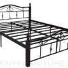 beatrice wooden post steel bed
