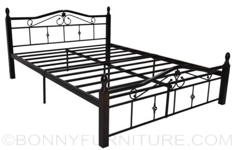 beatrice wooden post steel bed