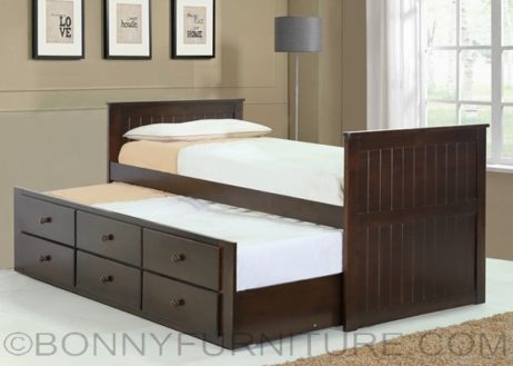 captain bed with pull-out single