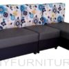 moonflower lshape sofa with single black