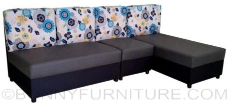 moonflower lshape sofa with single black